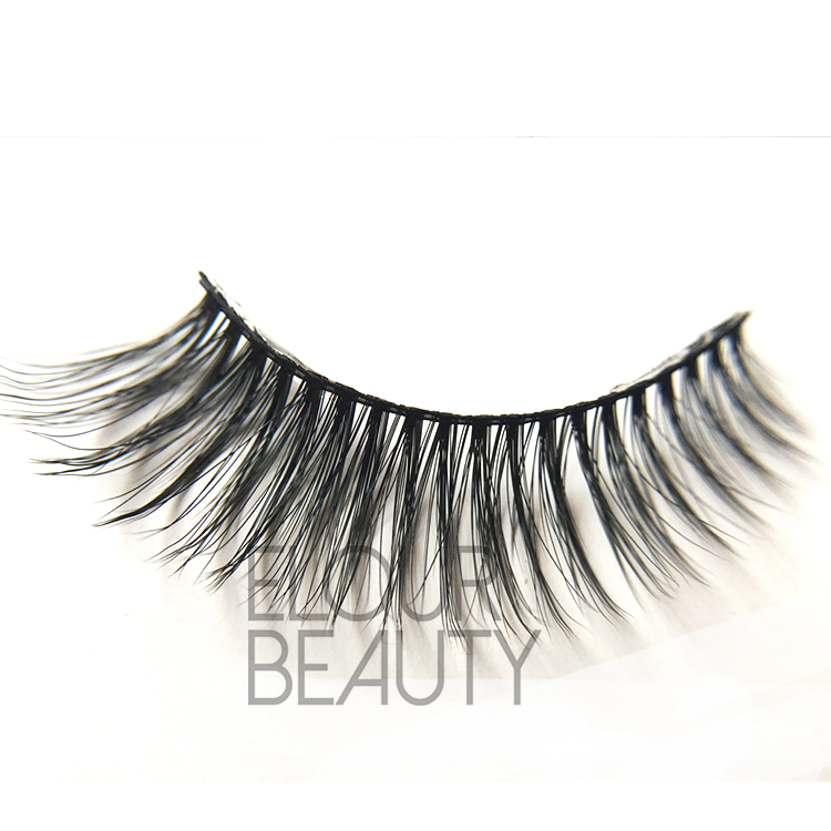 Faux mink 3d eyelashes made by eyelash fibers  China EJ62